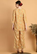 Load image into Gallery viewer, Yellow Muslin Printed Co-Ords Set
