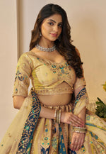 Load image into Gallery viewer, Yellow Net Wedding Lehenga Choli
