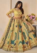 Load image into Gallery viewer, Yellow Net Wedding Lehenga Choli
