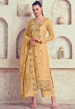 Load image into Gallery viewer, Yellow Organza Palazzo Suit
