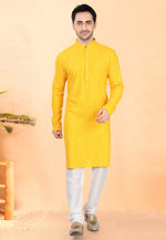 Load image into Gallery viewer, Yellow Rayon Kurta Pajama
