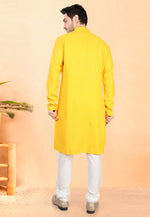 Load image into Gallery viewer, Yellow Rayon Kurta Pajama
