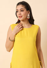 Load image into Gallery viewer, Yellow Rayon Long Kurti
