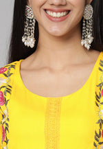 Load image into Gallery viewer, Yellow Rayon Readymade Anarkali Suit
