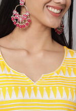 Load image into Gallery viewer, Yellow Rayon Readymade Long Anarkali Suit
