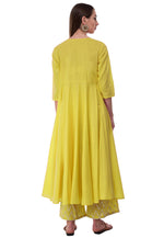 Load image into Gallery viewer, Yellow Rayon Readymade Palazzo Suit
