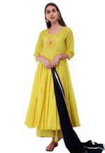 Load image into Gallery viewer, Yellow Rayon Readymade Palazzo Suit
