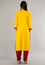 Load image into Gallery viewer, Yellow Rayon Readymade Punjabi Suit
