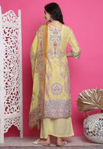 Load image into Gallery viewer, Yellow Satin Palazzo Suit
