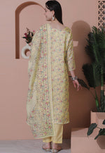 Load image into Gallery viewer, Yellow Satin Pant Style Suit
