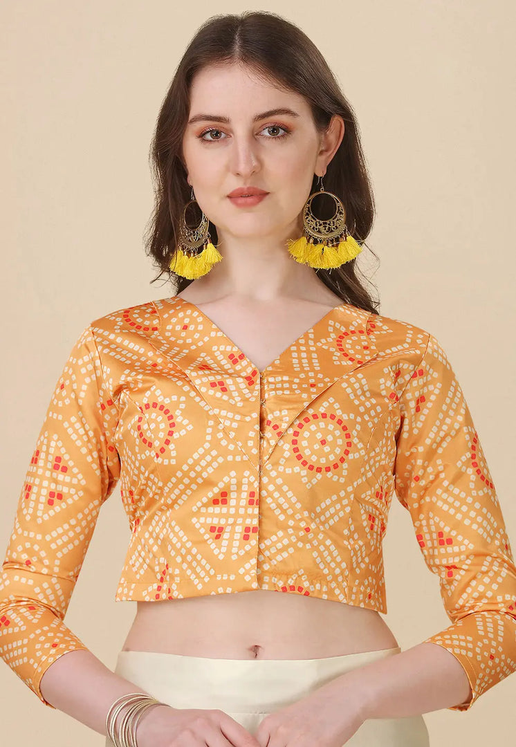 Yellow Satin Silk Lehenga Choli