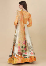 Load image into Gallery viewer, Yellow Satin Silk Lehenga Choli
