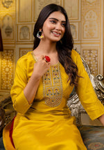 Load image into Gallery viewer, Yellow Shimmer Long Tunic
