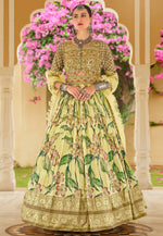 Load image into Gallery viewer, Yellow Silk Anarkali Suit
