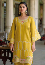 Load image into Gallery viewer, Yellow Silk Kurta Set With Pant
