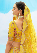 Load image into Gallery viewer, Yellow Silk Lehenga Choli
