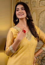 Load image into Gallery viewer, Yellow Silk Long Tunic
