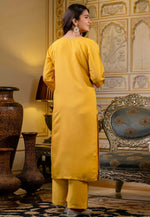 Load image into Gallery viewer, Yellow Silk Readymade Pakistani Suit
