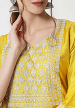 Load image into Gallery viewer, Yellow Silk Readymade Pakistani Suit
