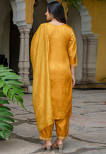 Load image into Gallery viewer, Yellow Silk Readymade Pakistani Suit
