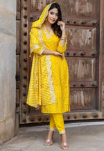 Load image into Gallery viewer, Yellow Silk Readymade Pant Style Suit

