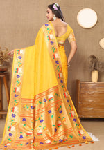 Load image into Gallery viewer, Yellow Silk Saree With Blouse
