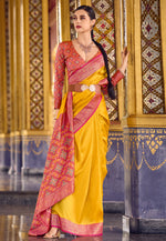 Load image into Gallery viewer, Yellow Silk Saree With Blouse

