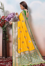 Load image into Gallery viewer, Yellow Silk Saree With Blouse
