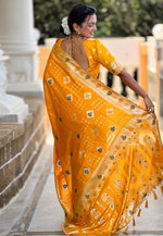 Load image into Gallery viewer, Yellow Silk Saree With Blouse
