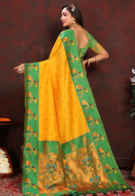Load image into Gallery viewer, Yellow Silk Saree With Blouse
