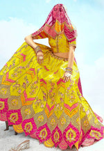 Load image into Gallery viewer, Yellow Silk Wedding Lehenga Choli
