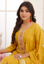 Load image into Gallery viewer, Yellow Viscose Pakistani Suit

