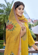 Load image into Gallery viewer, Yellow Viscose Readymade Pakistani Suit
