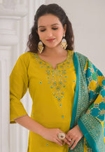 Load image into Gallery viewer, Yellow Viscose Readymade Pakistani Suit
