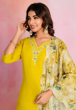 Load image into Gallery viewer, Yellow Viscose Readymade Pakistani Suit
