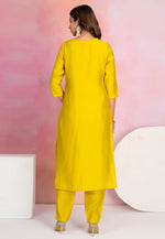 Load image into Gallery viewer, Yellow Viscose Readymade Pakistani Suit
